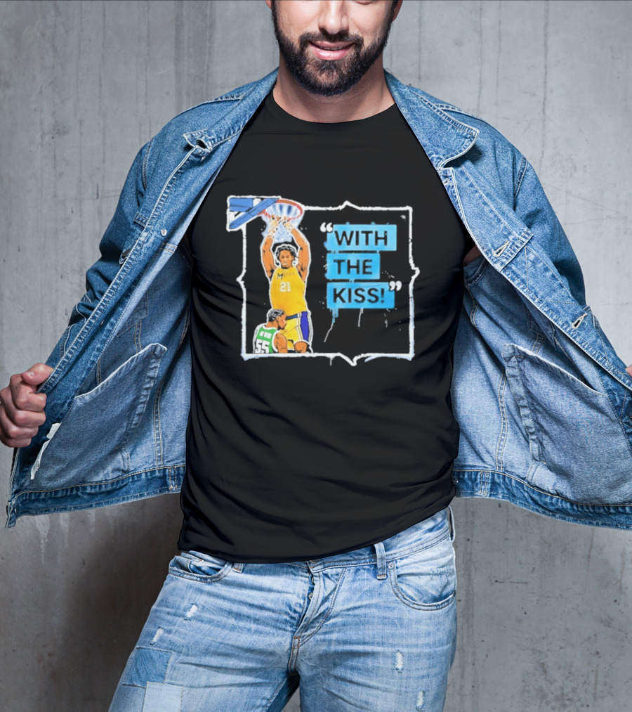 Morez Johnson Jr. 21 Dunking Action With The Kiss T-Shirt