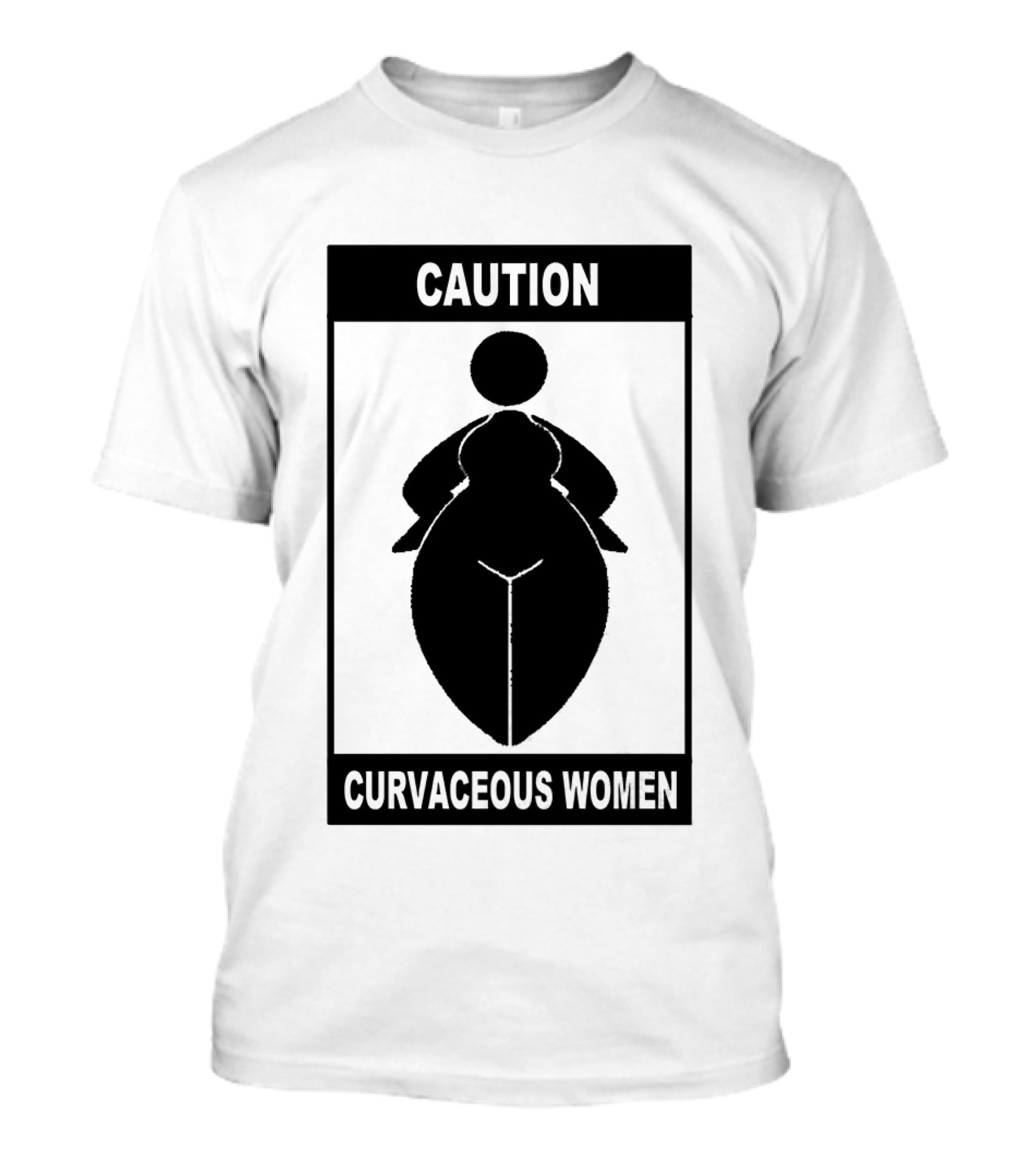 Caution Curvaceous Women Silhouette Warning T-Shirt