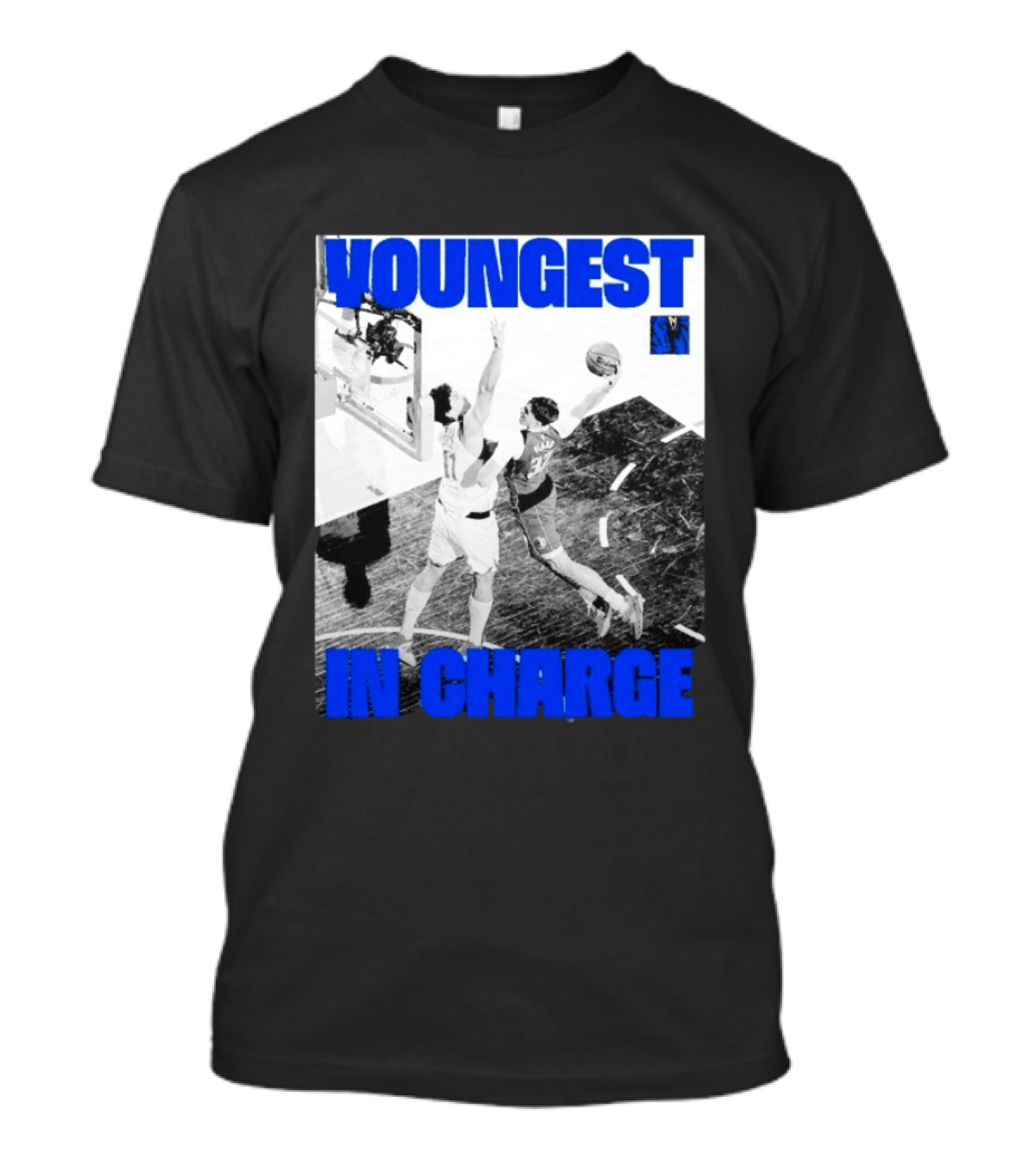 Youngest In Charge Cooper Flagg Dallas Mavericks Dunk T-Shirt