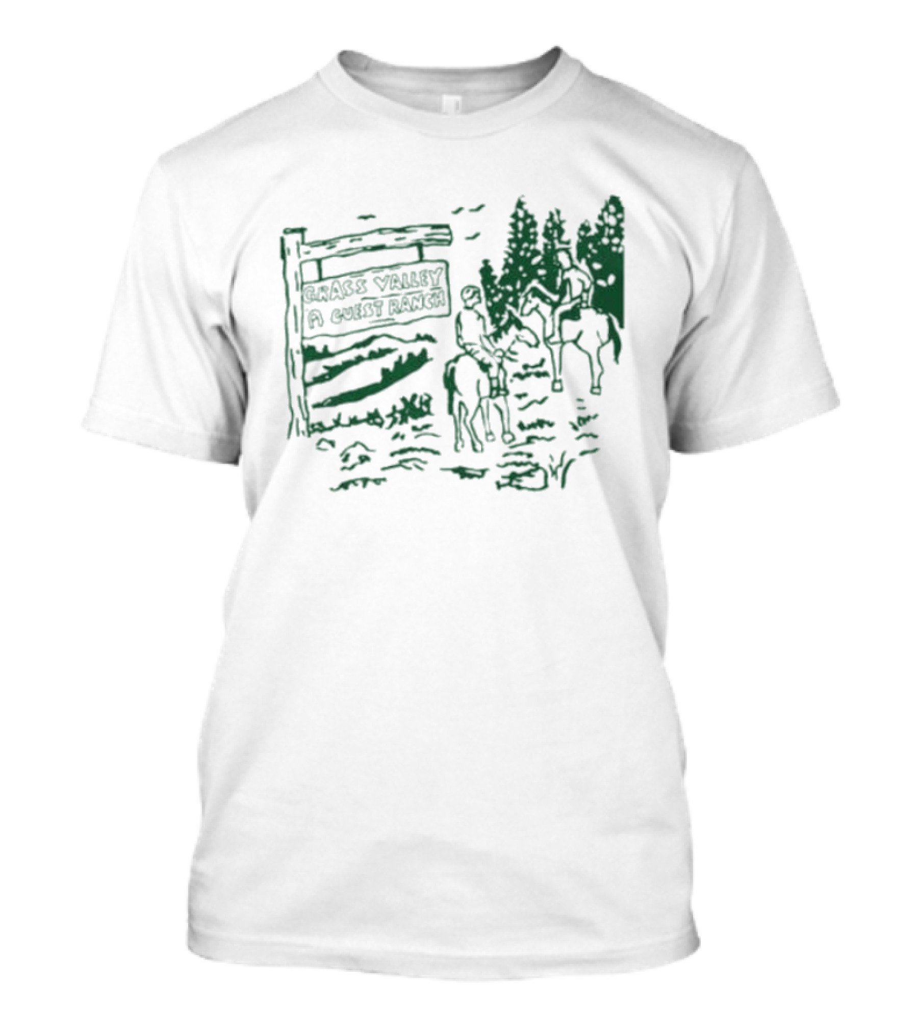 Grass Valley Guest Ranch Scenic Horseback Adventure T-Shirt