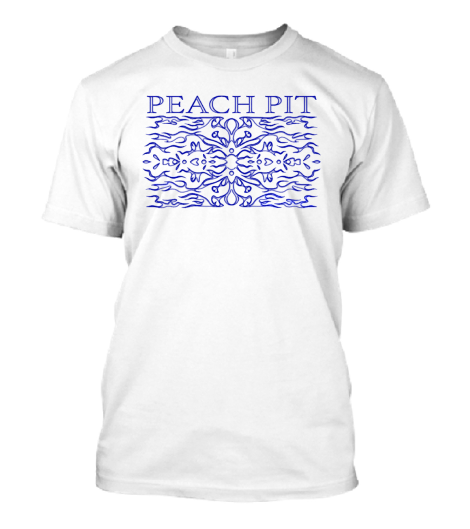 PEACH PIT Blue Mandala Waves T-Shirt