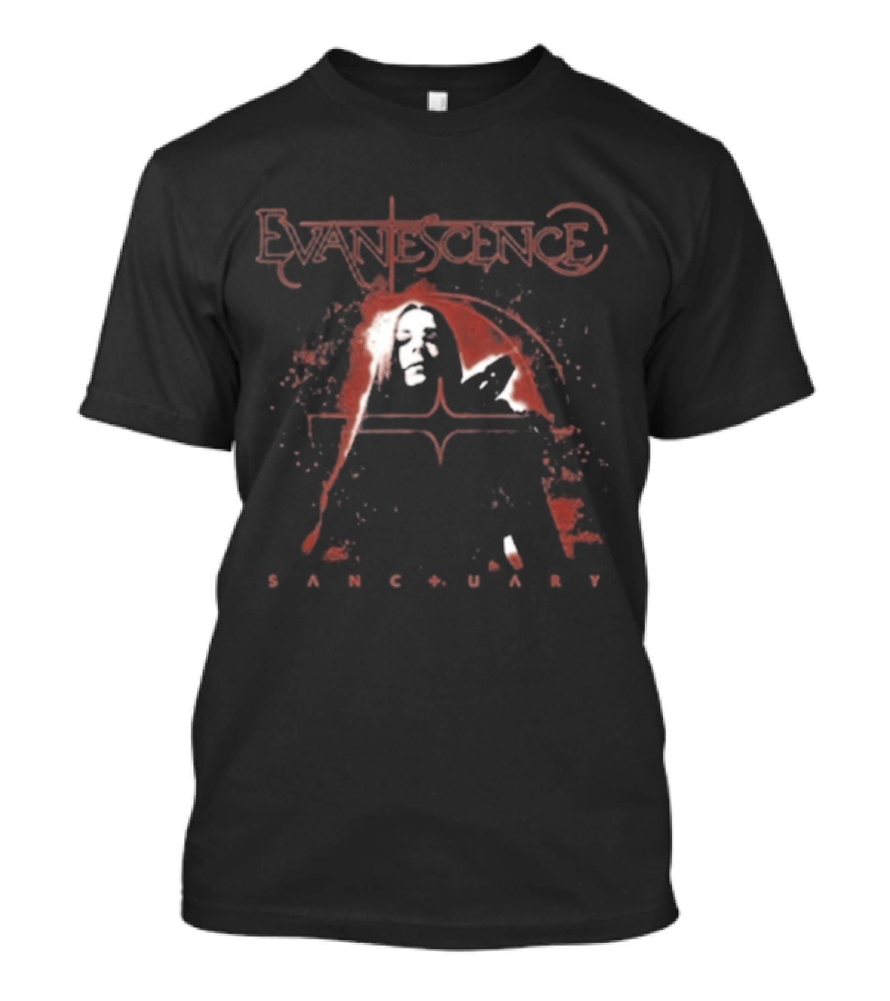 Evanescence High Contrast Red Sanctuary Album T-Shirt