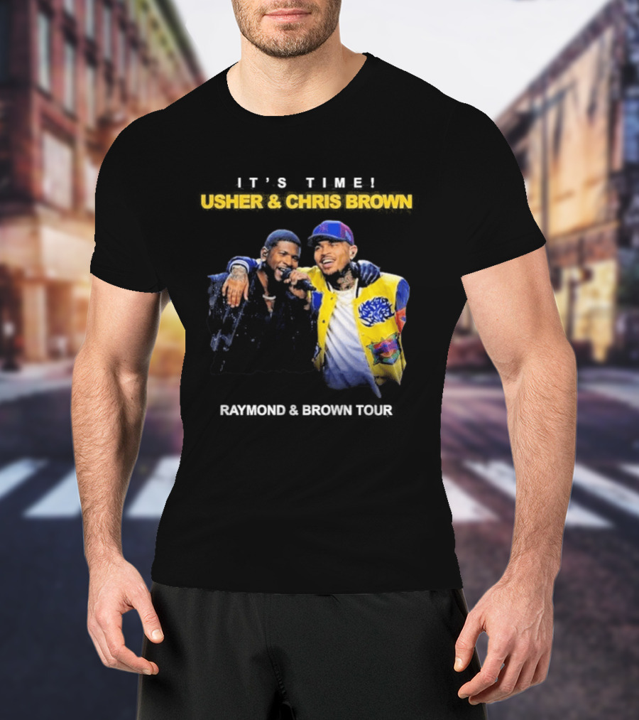 Usher & Chris Brown Raymond & Brown Tour It's Time T-Shirt