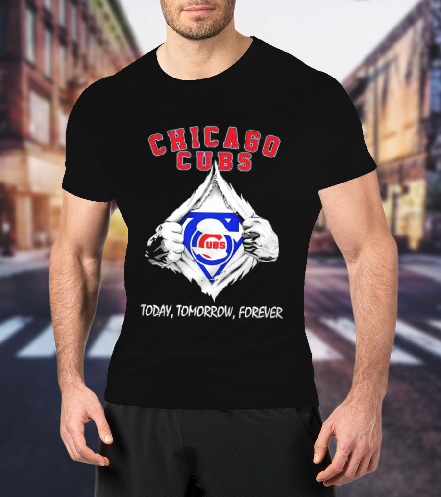 Chicago Cubs Blood Inside Me Today Tomorrow Forever T-Shirt
