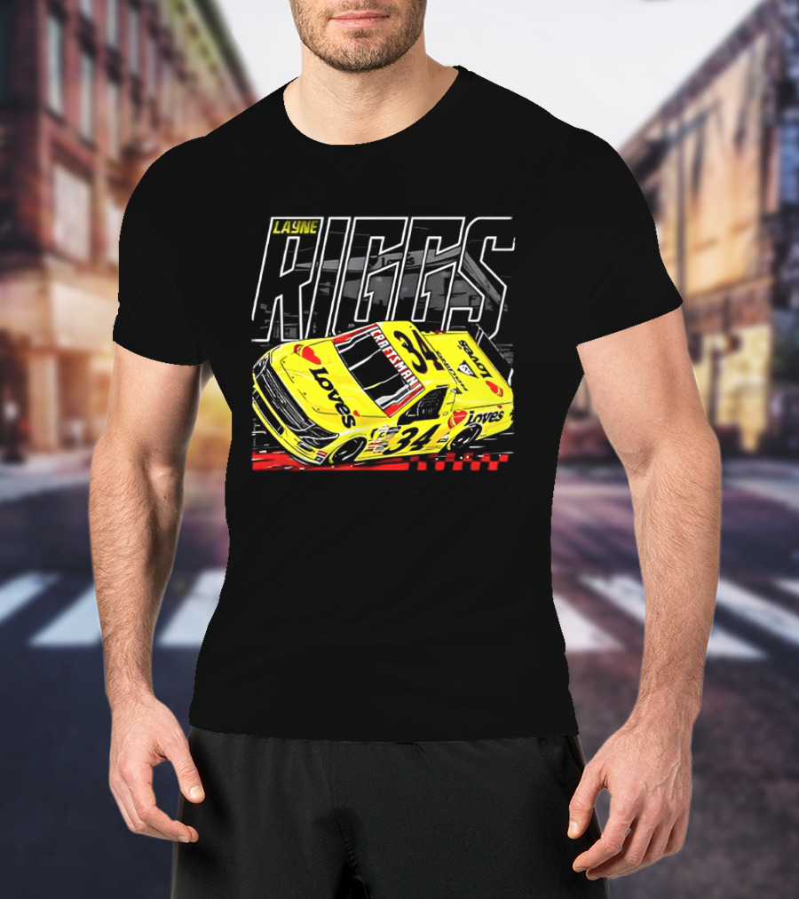 Louie Riggs Jesus Oh No I Sure Hope No One Punishes Me For My Sins Racing 34 T-Shirt