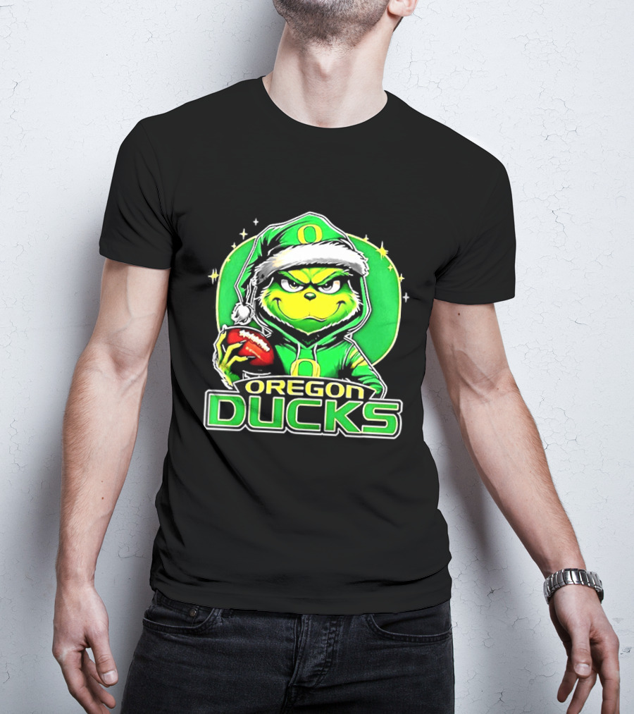 Santa Grinch Oregon Ducks Christmas 2025 T-Shirt