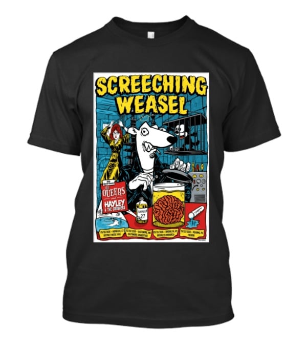 Screeching Weasel Show March 19 2026 District Music Hall With The Queers And Hayley And The Crushers T-Shirt