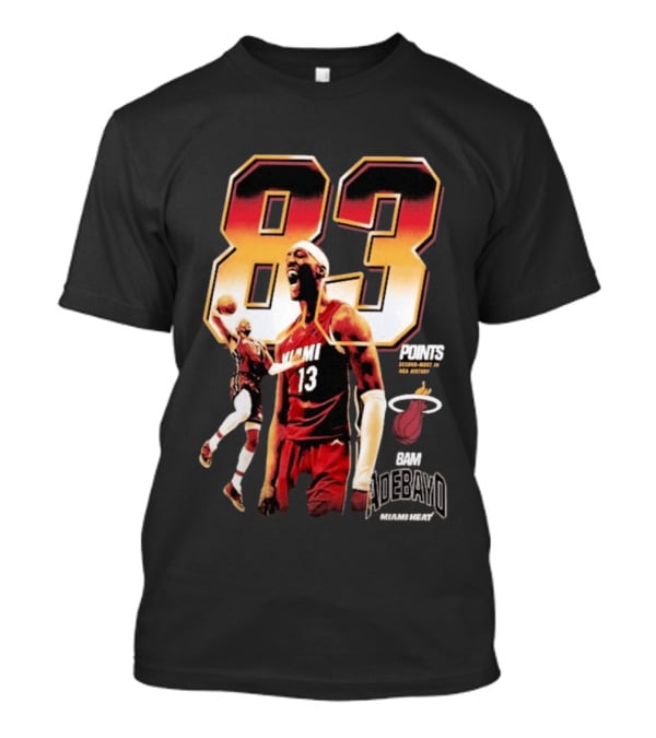 83 Points Bam Adebayo Miami Heat Basketball Milestone T-Shirt