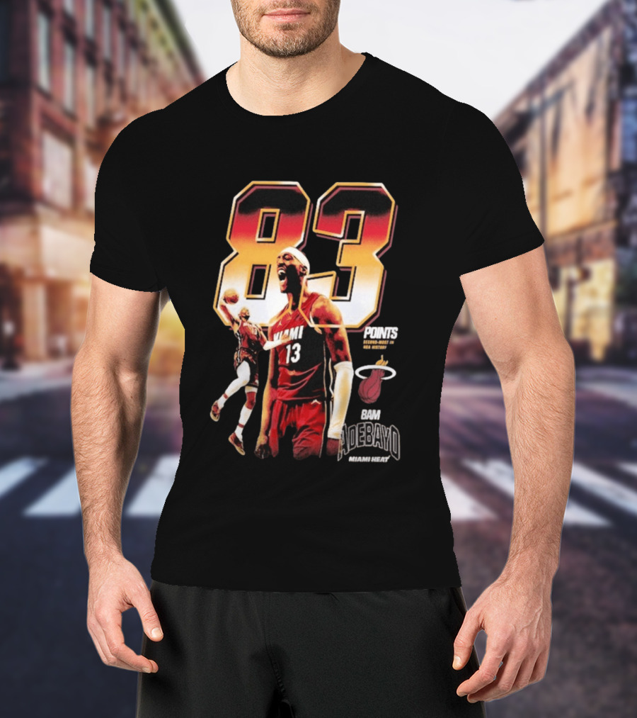 83 Points Bam Adebayo Miami Heat Basketball Milestone T-Shirt