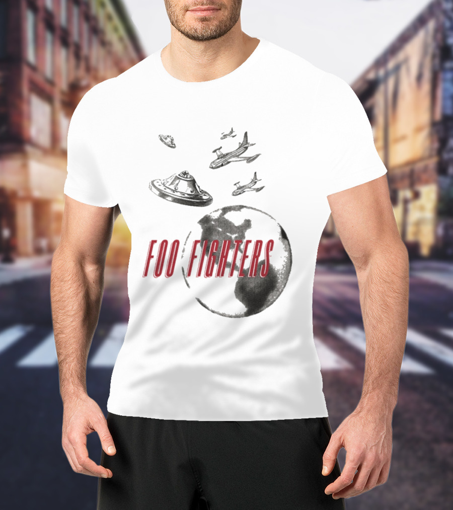 Foo Fighters UFO Earth And Aircraft Encounter T-Shirt
