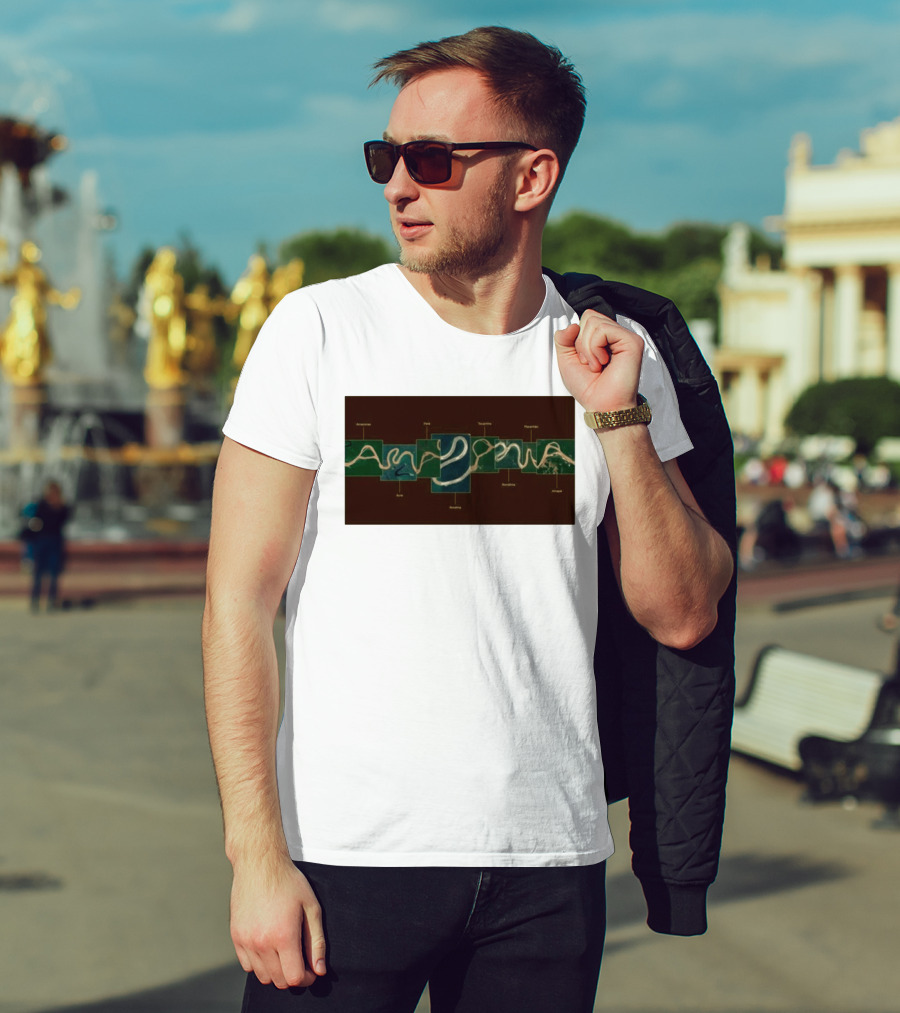 Amazonia Amazon River Map 2026 Peru Anavilhanas Mapará Teotônio Rondônia Amupá Açu Amacá T-Shirt