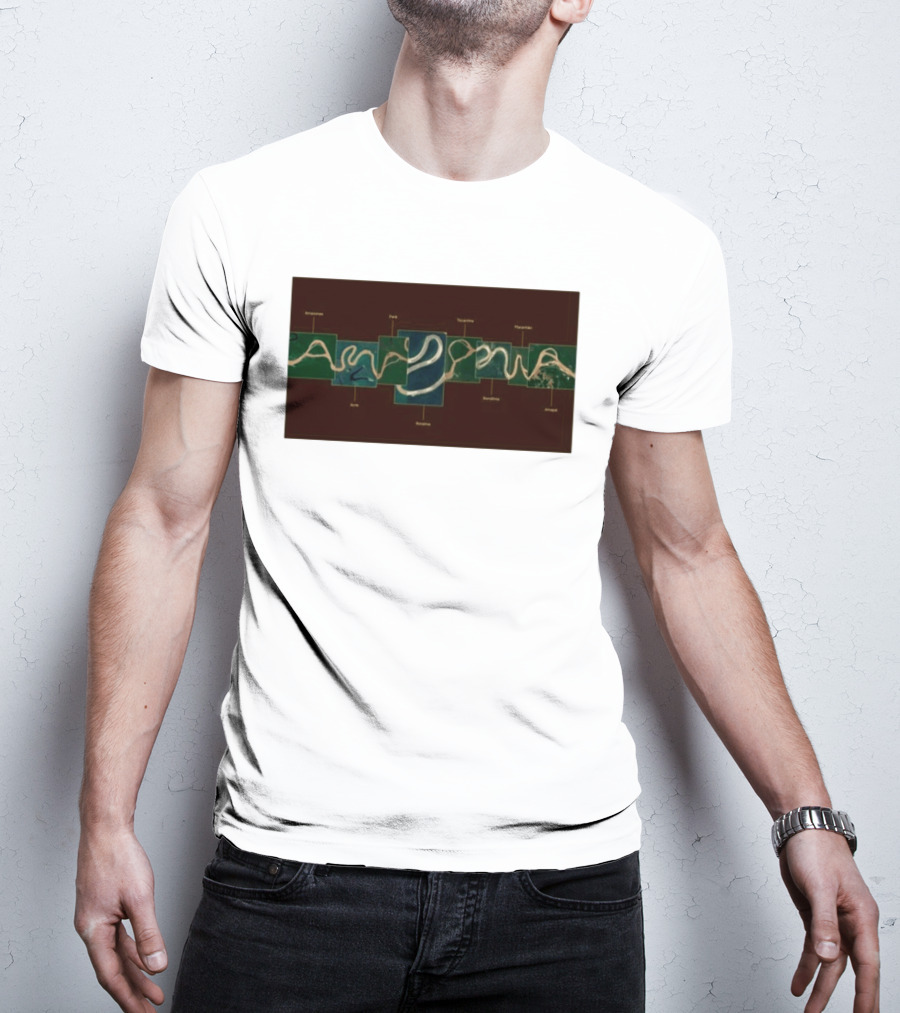 Amazonia Amazon River Map 2026 Peru Anavilhanas Mapará Teotônio Rondônia Amupá Açu Amacá T-Shirt