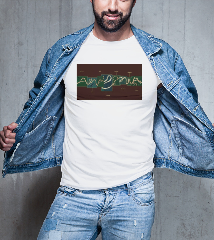 Amazonia Amazon River Map 2026 Peru Anavilhanas Mapará Teotônio Rondônia Amupá Açu Amacá T-Shirt