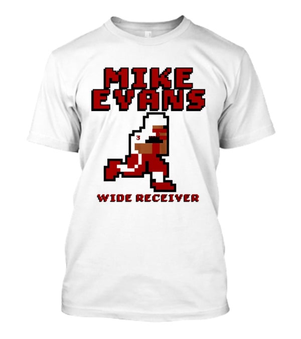 Mike Evans 8 Bit Wide Receiver NFL Football T-Shirt