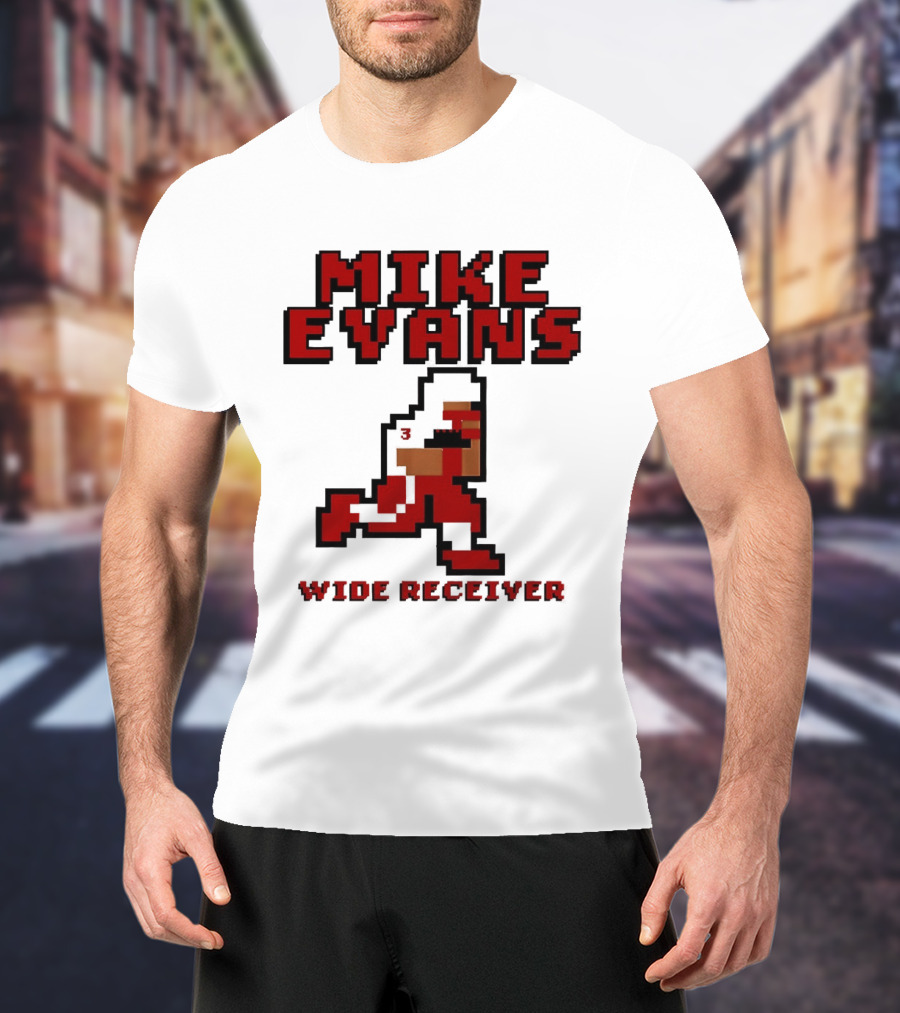 Mike Evans 8 Bit Wide Receiver NFL Football T-Shirt