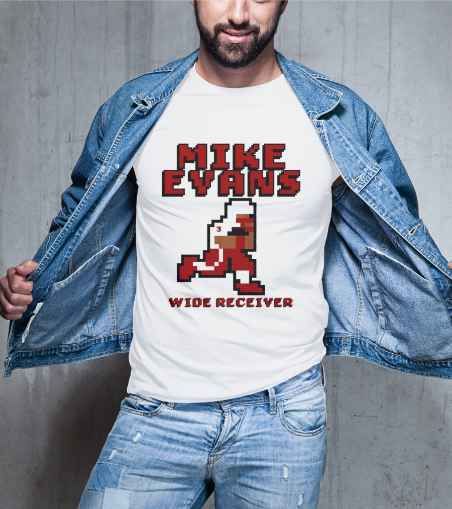 Mike Evans 8 Bit Wide Receiver NFL Football T-Shirt