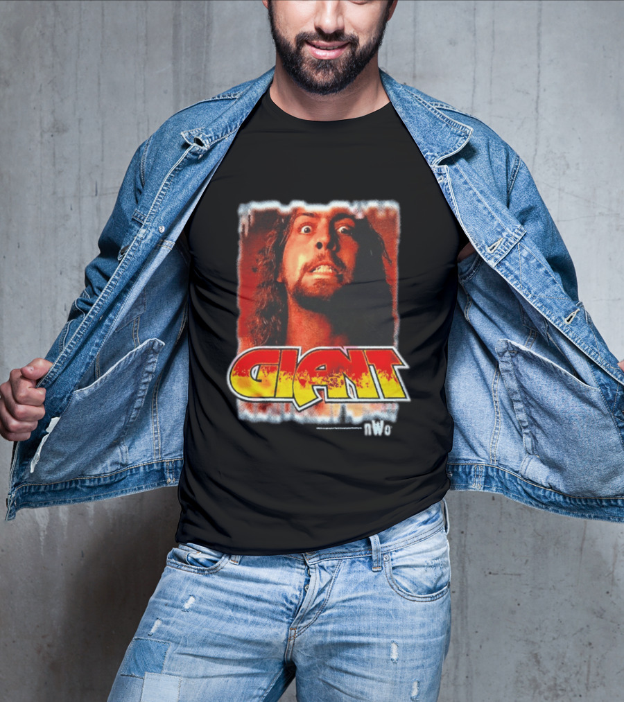 Andre Giant NWo Wrestling Iconic Giant Text And Intense T-Shirt
