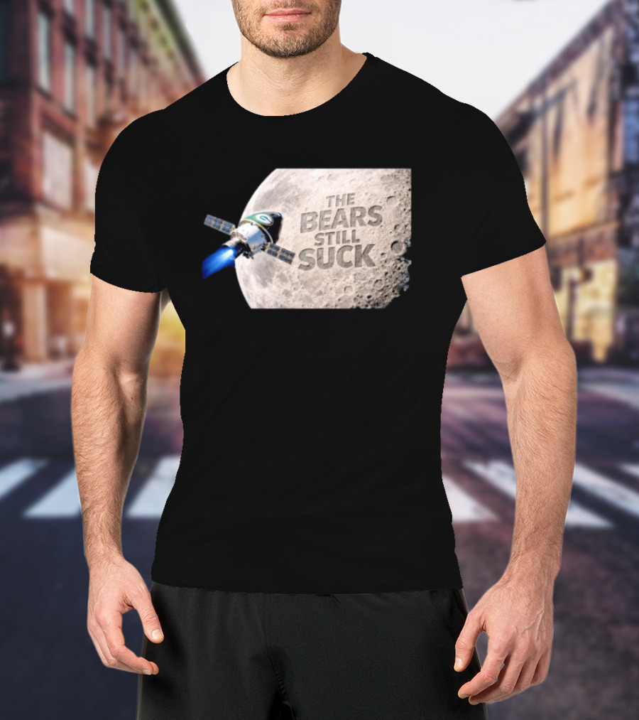 Artemis II Green Bay Packers The Bears Still Suck Moon Satellite T-Shirt