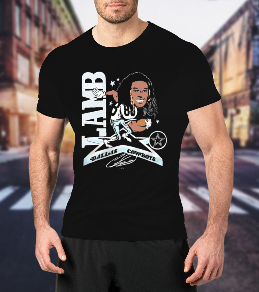 CeeDee Lamb Dallas Cowboys Star Caricature T-Shirt
