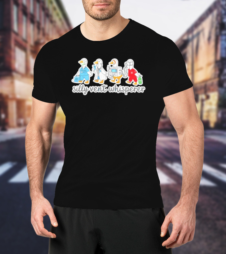 Silly Vent Whisperer Ducks In Medical Outfits T-Shirt