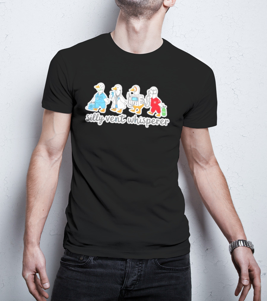 Silly Vent Whisperer Ducks In Medical Outfits T-Shirt