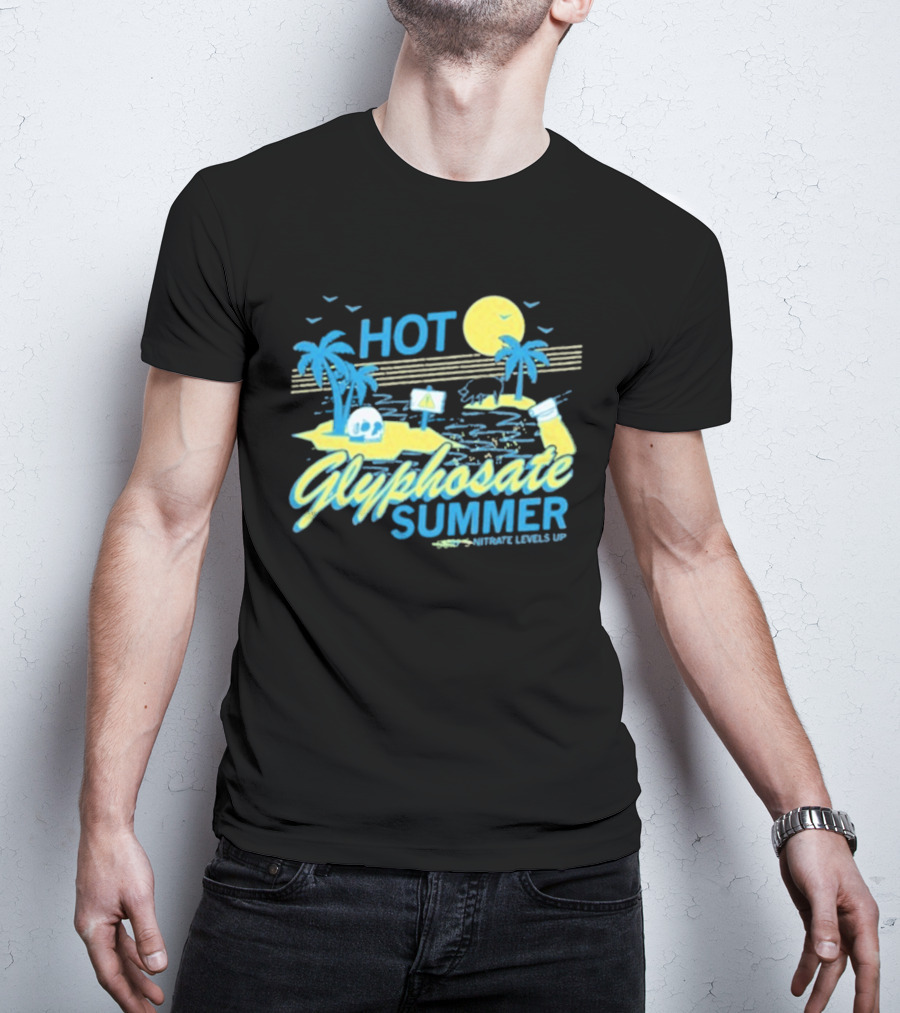 HOT Glyphosate Summer Saturate Levels Up Tropical Island Vibes T-Shirt