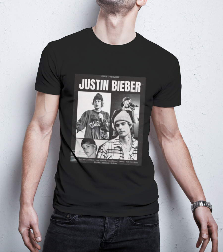 Justin Bieber Drew House Wursweile Greatest Hits Love Yourself Yummy Hold On T-Shirt