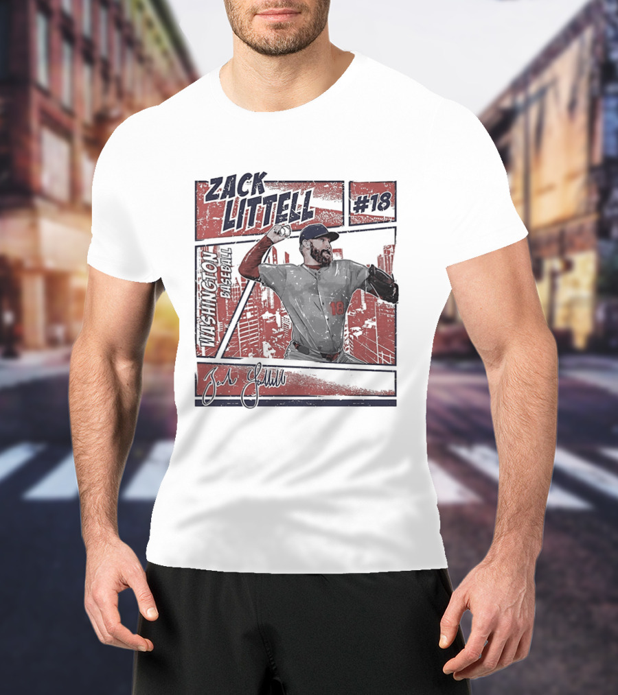Zack Littell #18 Washington Nationals T-Shirt