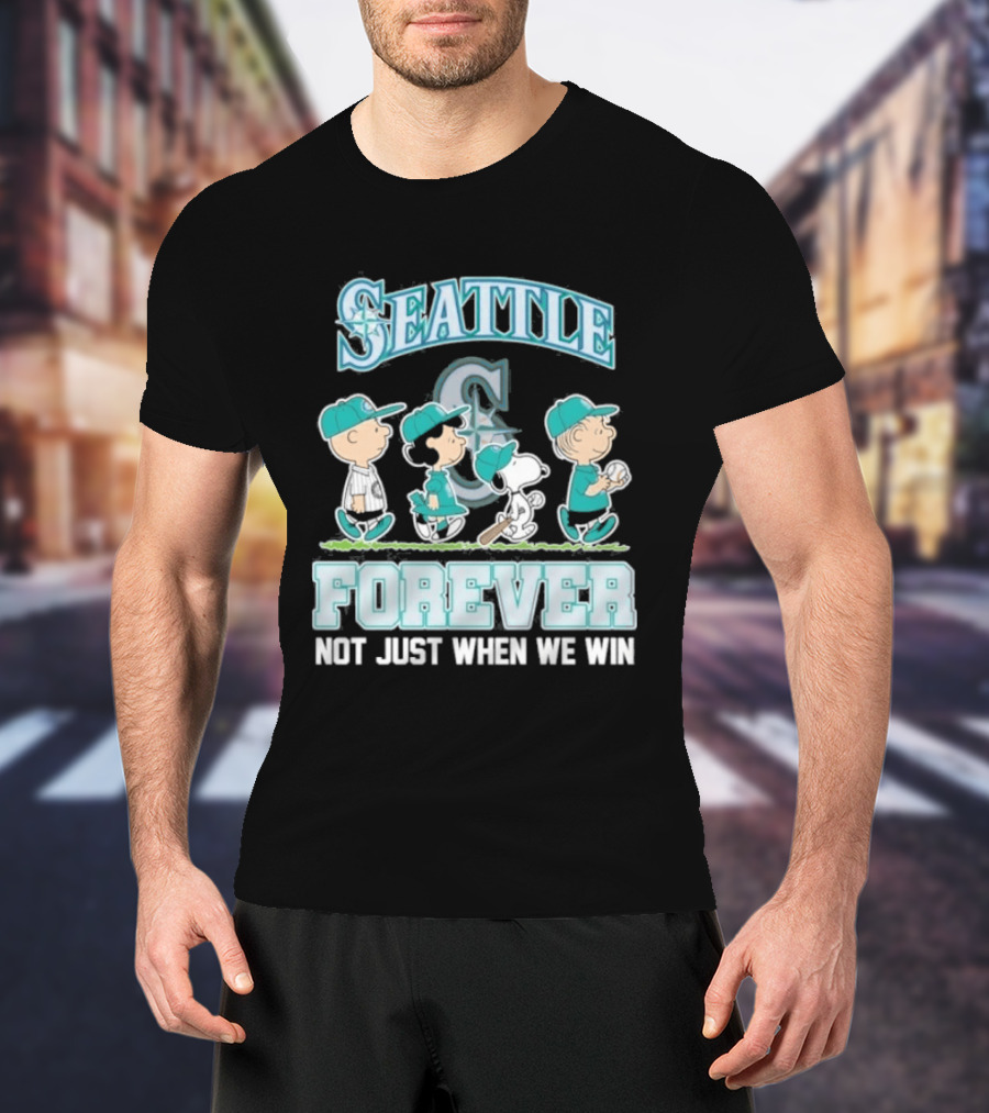 Seattle Peanuts Abbey Road Forever Not Just When We Win 2026 T-Shirt