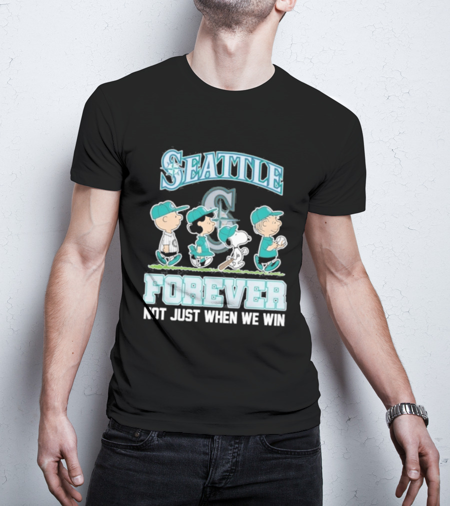 Seattle Peanuts Abbey Road Forever Not Just When We Win 2026 T-Shirt