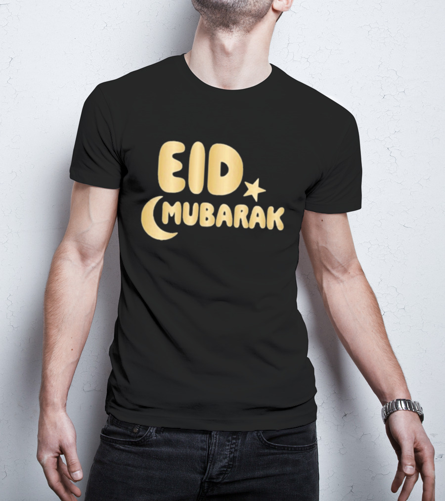 Eid Mubarak Crescent Moon And Star T-Shirt