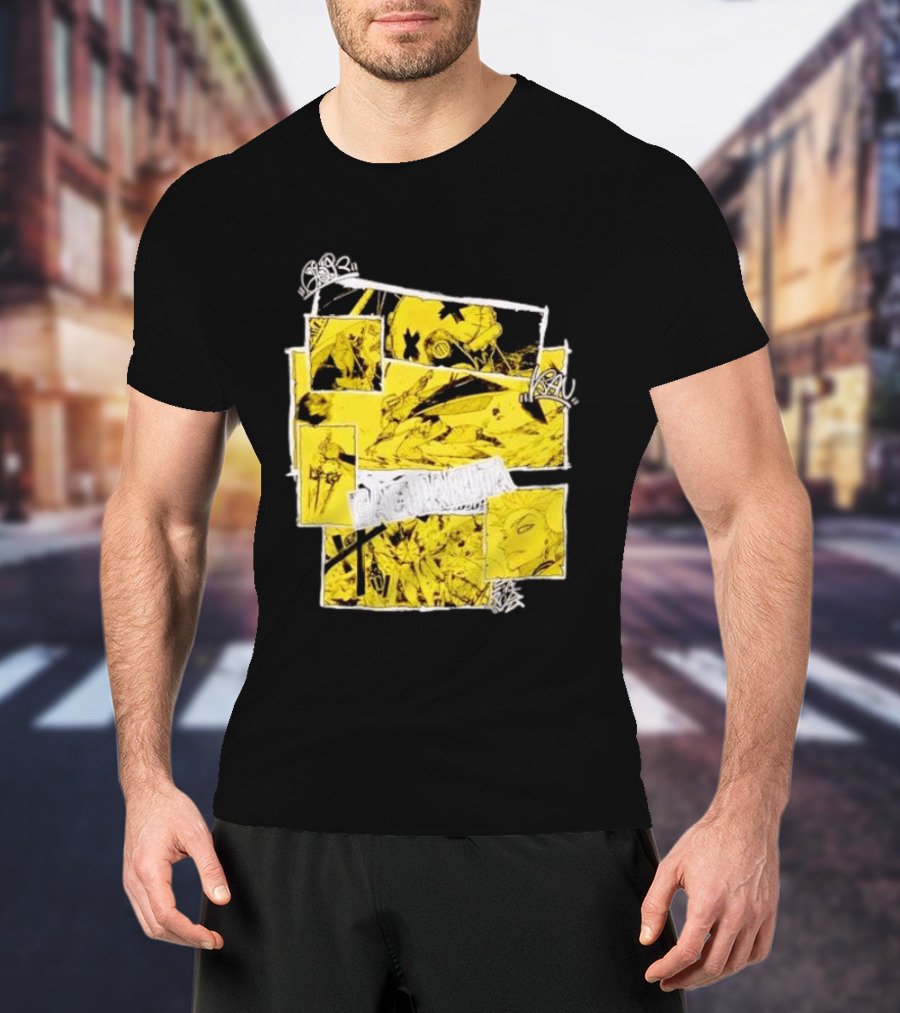 Gachiakuta Enjin Manga Panel Collage Yellow And Black Comic T-Shirt