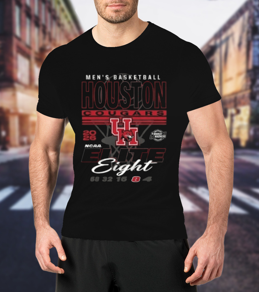 Houston Cougars 2026 Men's Basketball NCAA Elite Eight Bound T-Shirt