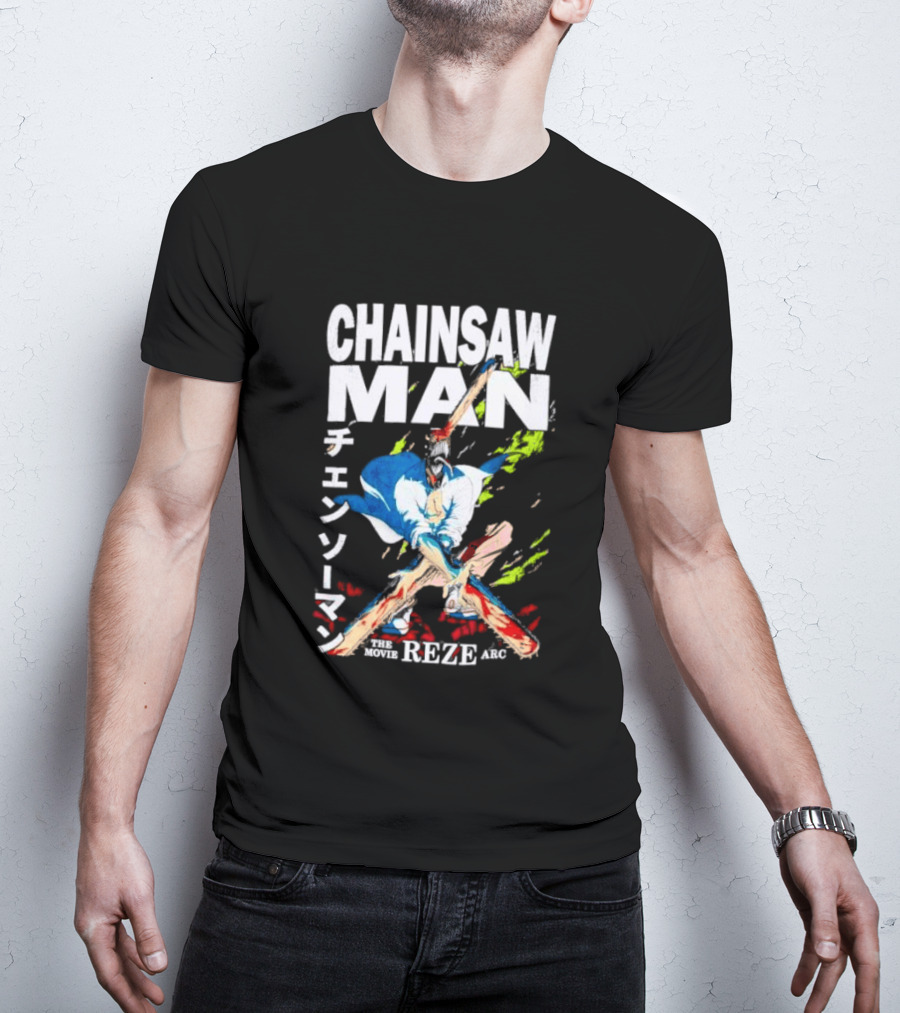 Chainsaw Man Movie Reze Arc Splatter Bold Japanese T-Shirt