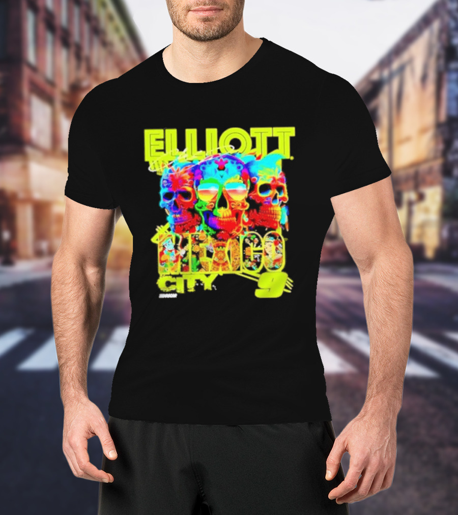 Elliott Mexico City Multicolor Skull T-Shirt