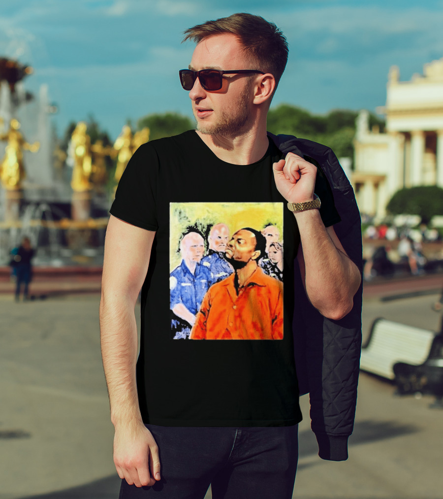 Rodney Hilton Jr Cloutfishing Artwork With Police Officers T-Shirt