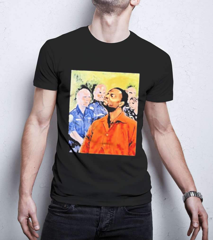 Rodney Hilton Jr Cloutfishing Artwork With Police Officers T-Shirt