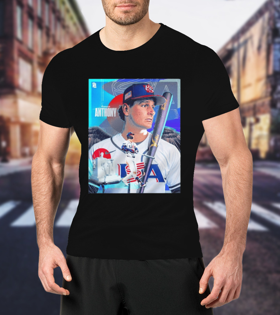 Roman Anthony USA Baseball 2026 World Baseball Classic Team Player T-Shirt
