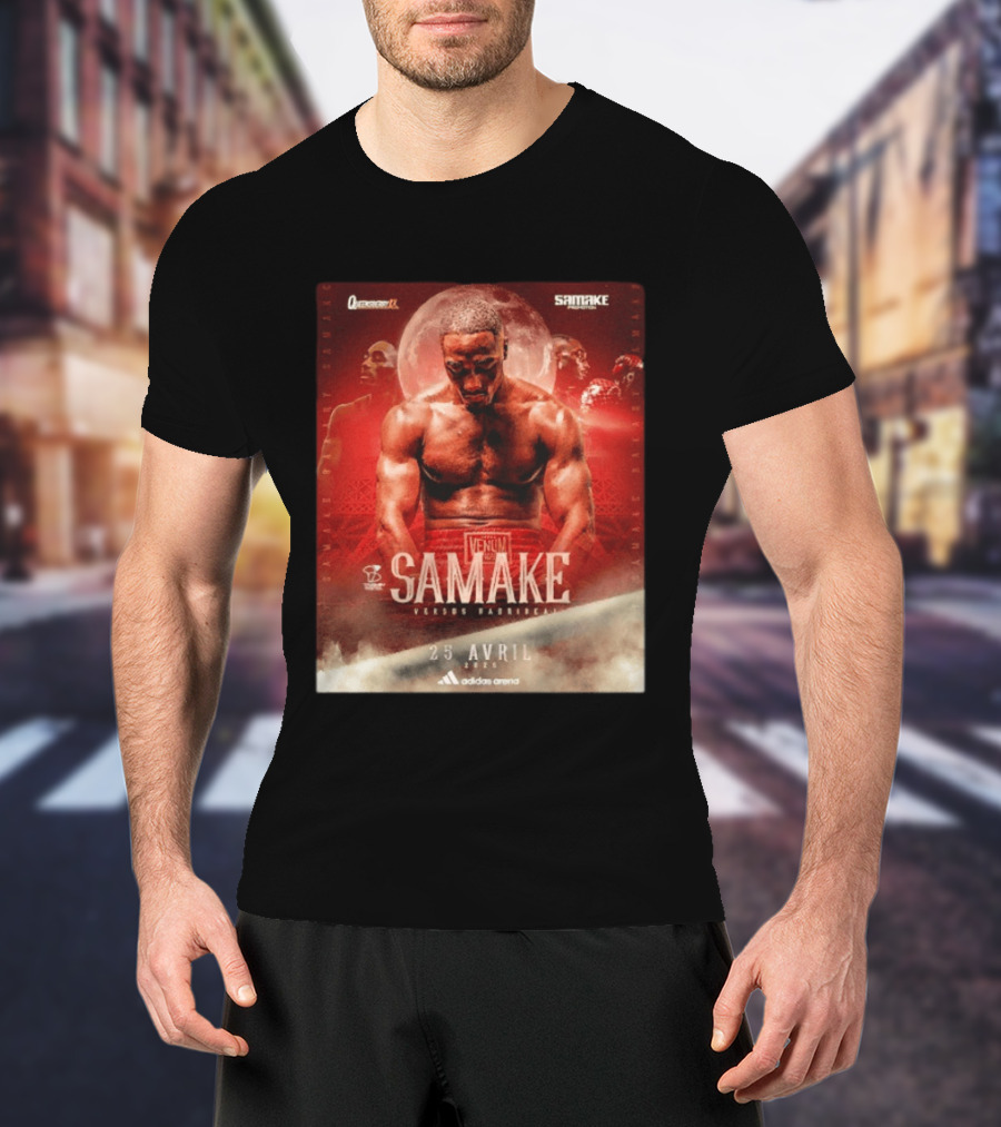 Samake Versus Hadribeaj 2026 Venum Boxing Match Adidas Arena April 25 T-Shirt