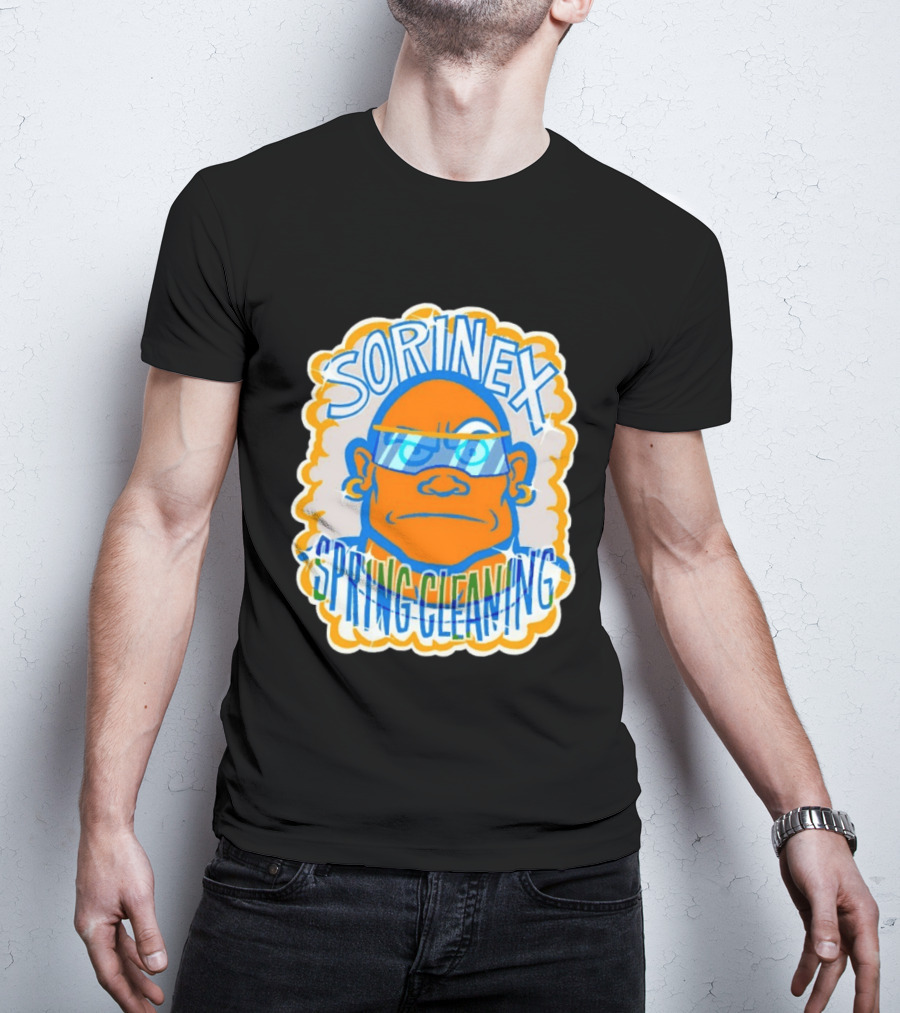 Sorinex Spring Cleaning Blue Orange Bold Character Head T-Shirt