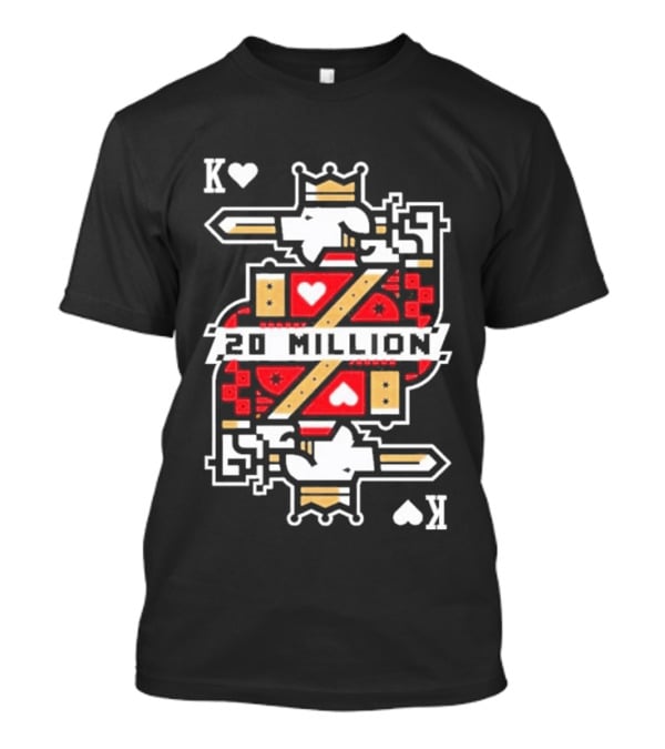 Technoblade 20 Million King Of Hearts Playing Card T-Shirt