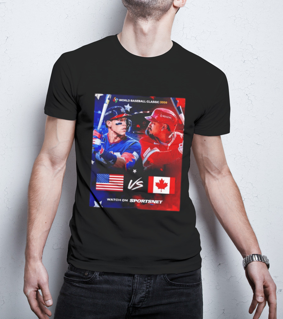 World Baseball Classic 2026 USA Vs Canada Sportsnet Event T-Shirt