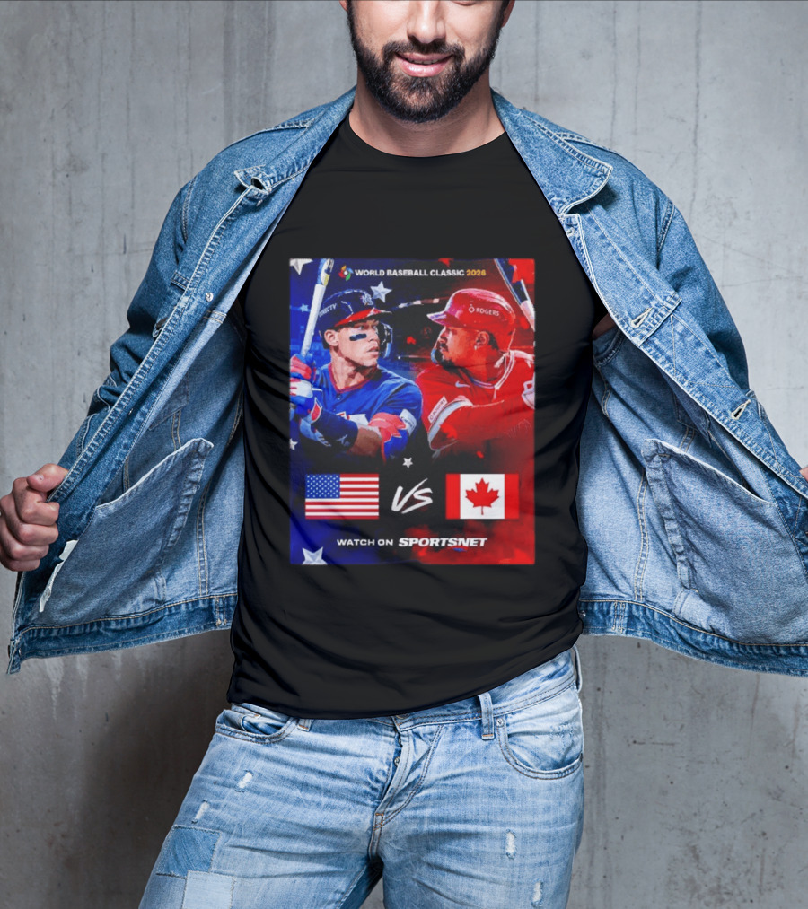 World Baseball Classic 2026 USA Vs Canada Sportsnet Event T-Shirt