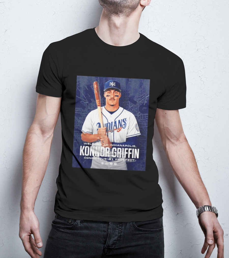 Welcome To Indianapolis Konnor Griffin Consensus #1 Prospect Indians Baseball T-Shirt