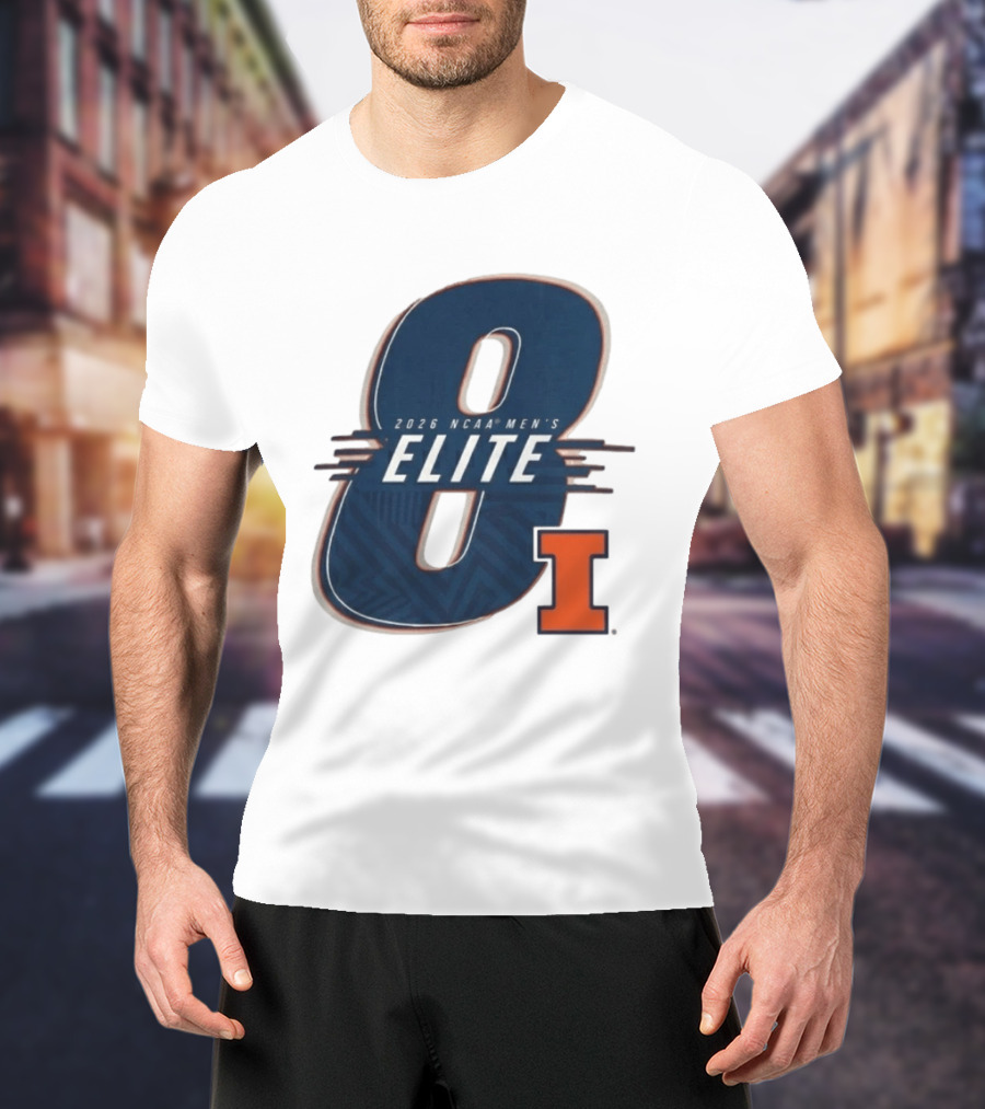 2026 NCAA Men's Elite 8 Illinois Fighting Illini I T-Shirt