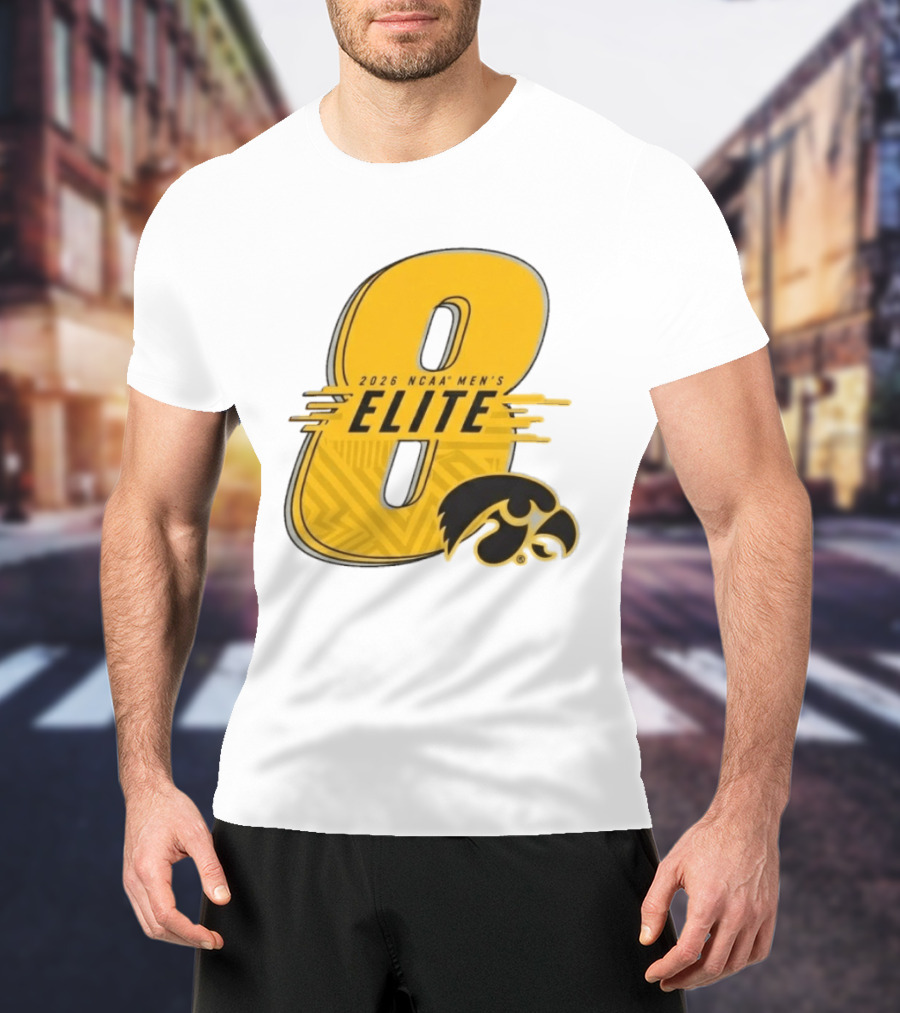 2026 NCAA Men's Elite 8 Iowa Hawkeyes Fan Gear T-Shirt