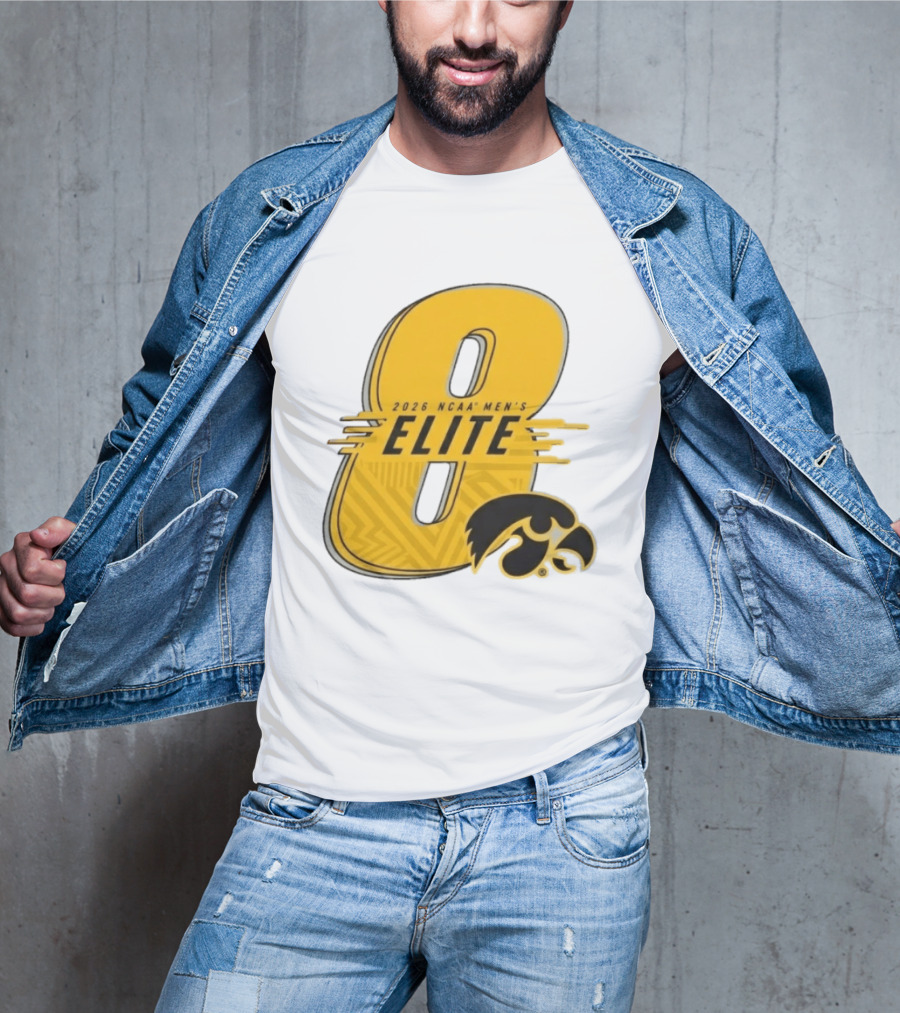 2026 NCAA Men's Elite 8 Iowa Hawkeyes Fan Gear T-Shirt