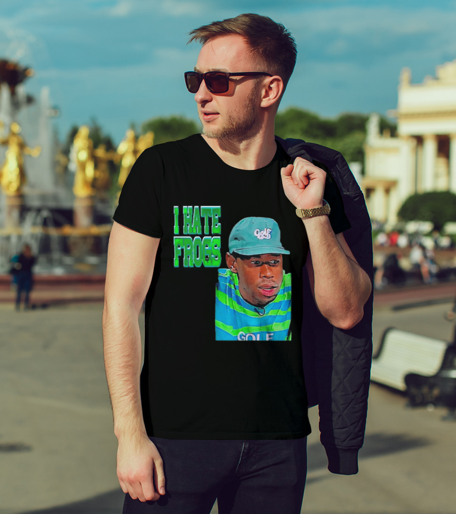 Tyler The Creator I Hate Frogs Meme Golf Hat Striped T-Shirt