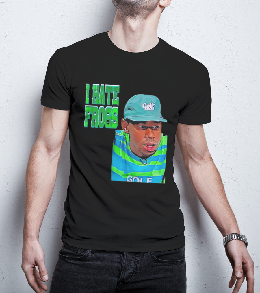 Tyler The Creator I Hate Frogs Meme Golf Hat Striped T-Shirt