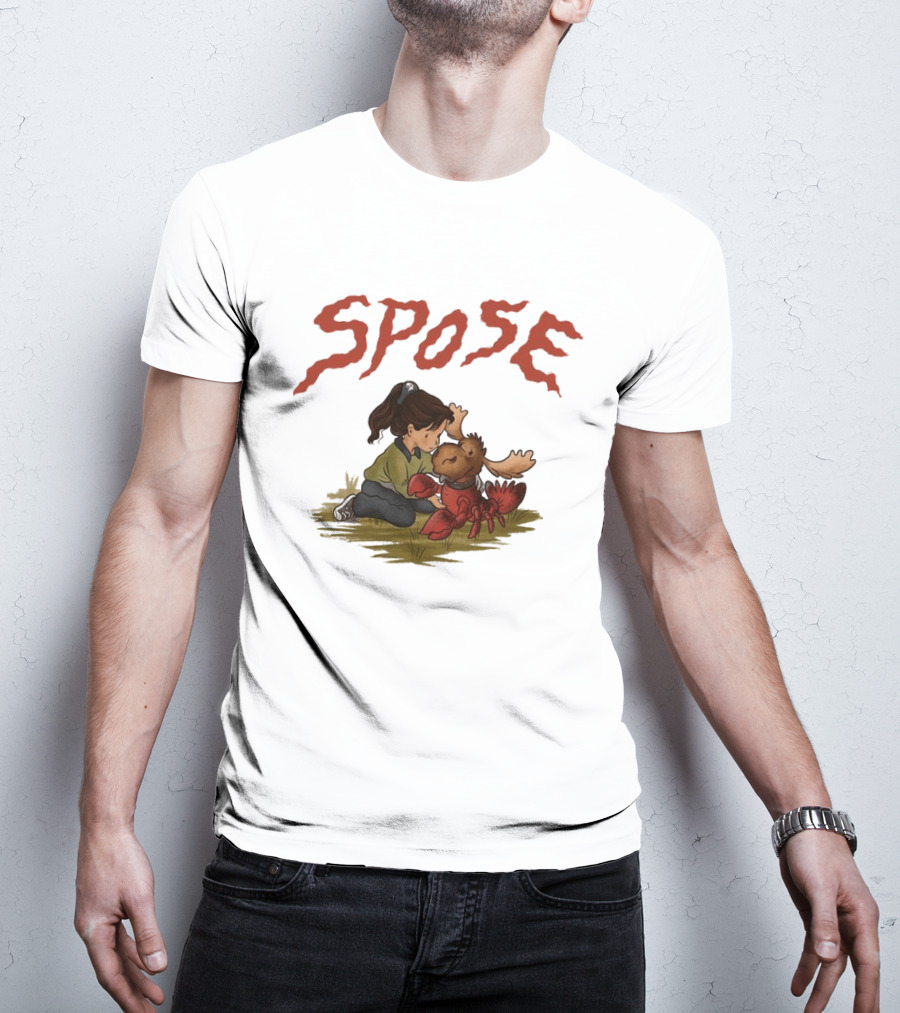 Spose Moose Lobster Ringer Child Petting Hybrid T-Shirt
